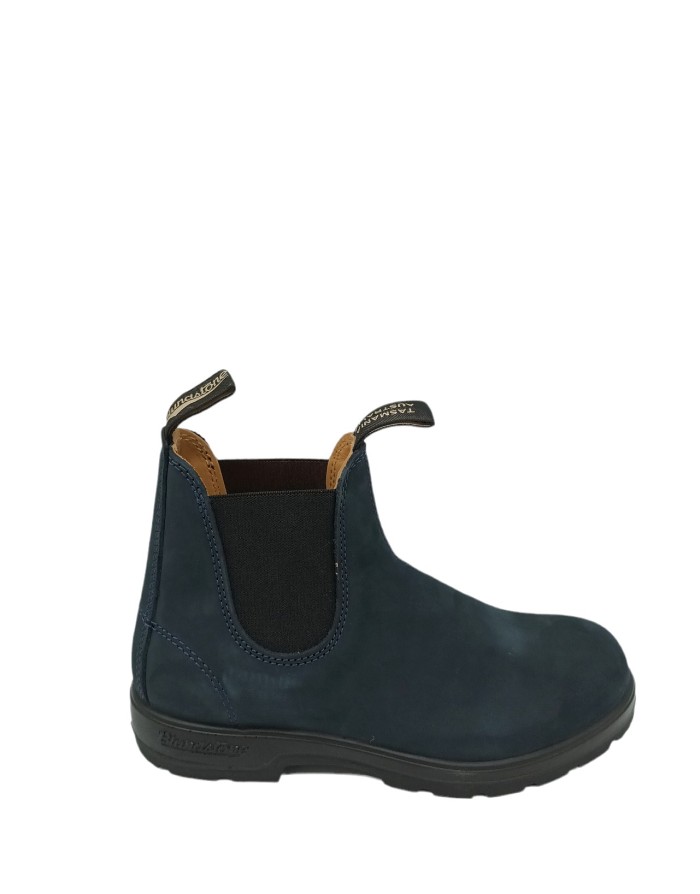 BLUNDSTONE 1640 BEATLES IN NABUK INGRASSATO COLORE BLU NAVY, FONDO GOMMA VULCANIZZATO