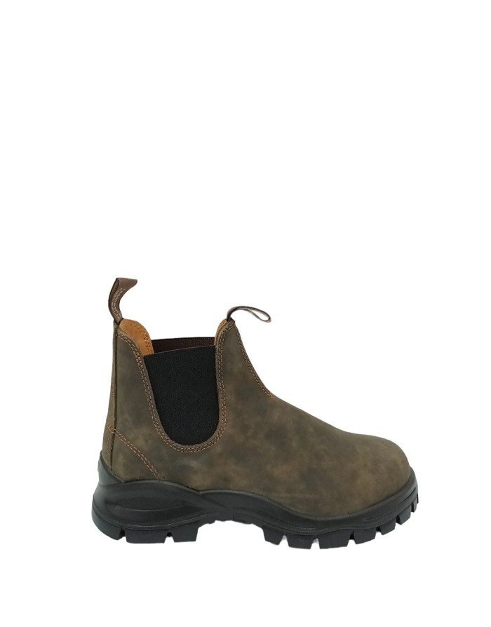 BLUNDSTONE 2239, BEATLES IN NABICK INGRASSATO COLORE RUSTIC BROWN, NUOVO FONDO ALTO CARRO