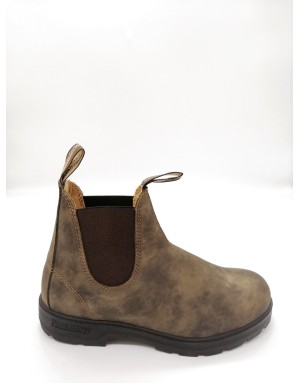 BLUNDSTONE 585, BEATLES IN NABUK INGRASSATO COLORE RUSTIC BROWN, FONDO GOMMA