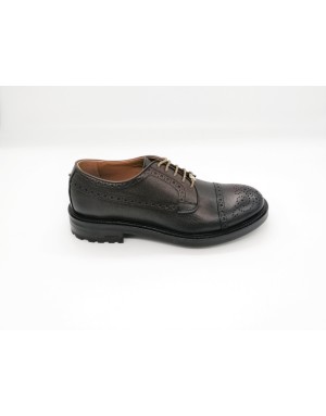 BRIMARTS 313398, ALLACCIATO DERBY CON PUNTINA DUILIO,TOMAIA IN VITELLO MARTELLATO COLORE BROWN,FONDO GOMMA