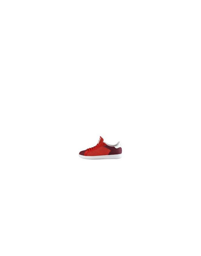 BRIMARTS-411054  SNEAKER LACCI IN  TESSUTO COLOR ROSSO, FONDO GOMMA