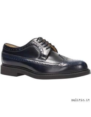 ANTICA CUOIERIA 13208 DERBY LACCI DUILIO IN SPAZZOLATO COLORE NERO, DOPPIO FONDO CUOIO .