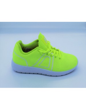 ASFVALT SUPER YARKNIT SNEAKER DONNA LACCI, TOMAIA IN TESSUTO MILLEFORI COLORE GIALLO/BIANCO ,FONDO EXTRA LIGHT