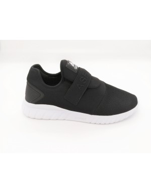 ASFVLT ARV001 SNEAKER STRAPPO IN NEOPRENE E TESSUTO MILLEFORI COLORE NERO,FONDO EXTRA LIGHT