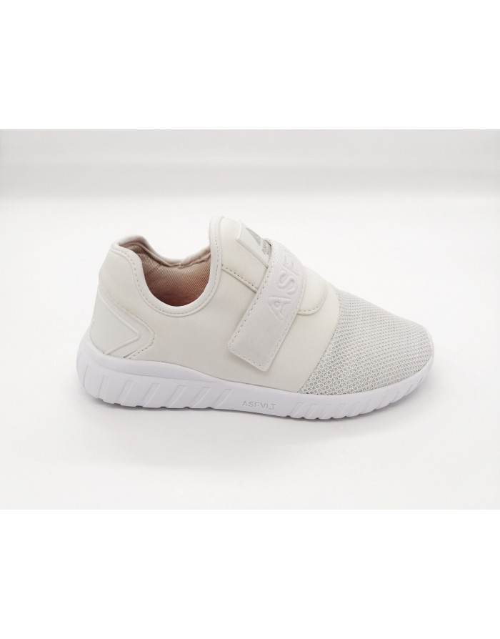 ASFVLT ARV005 SNEAKER STRAPPO IN NEOPRENE E TESSUTO MILLEFORI COLORE BIANCO/AVORIO,FONDO EXTRA LIGHT
