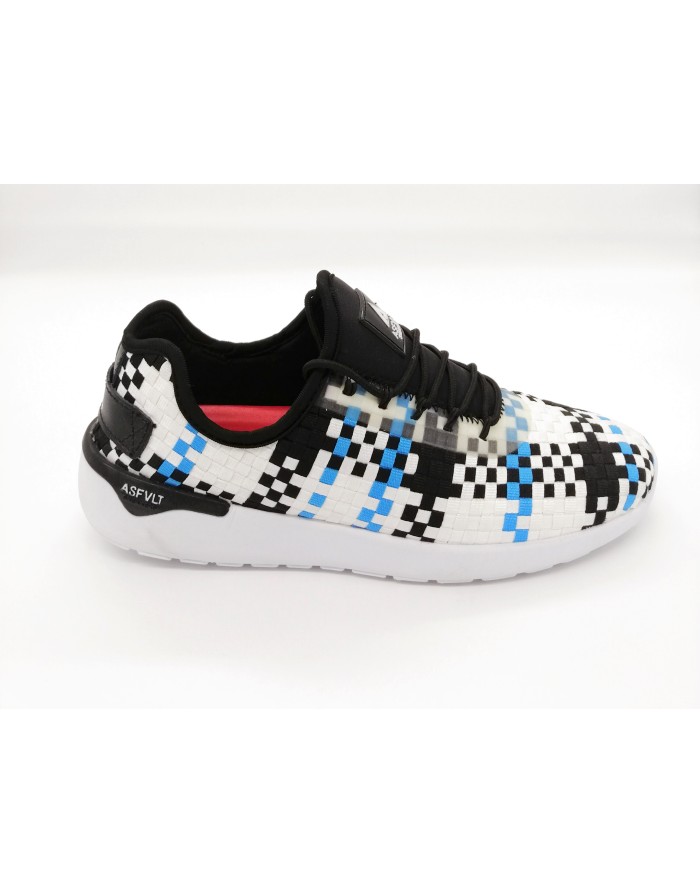 ASFVLT SPEED SOCKS SNEAKER LACCI, TOMAIA IN TESSUTO INTRECCIATO MULTICOLOR, FONDO EXTRA LIGHT