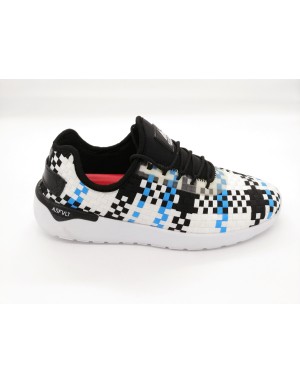 ASFVLT SPEED SOCKS SNEAKER LACCI, TOMAIA IN TESSUTO INTRECCIATO MULTICOLOR, FONDO EXTRA LIGHT