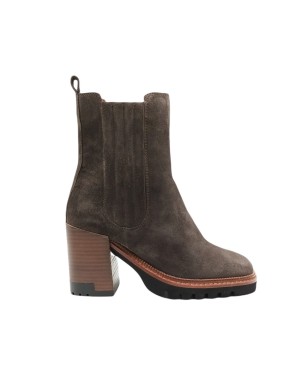 BRUNO PREMI BC4701X TRONCHETTO IN CAMOSCIO COLORE T.MORO, LAMPO LATERALE, TACCO OCM CON PLATEAU, FONDO MICRO CARRO CON GUARDOLO