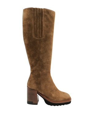 BRUNO PREMI BC4703X STIVALE IN CAMOSCIO COLORE CORTECCIA, GUARDOLO CUOIO E FONDO MICRO CARRO, TACCO CUOIO 9CM