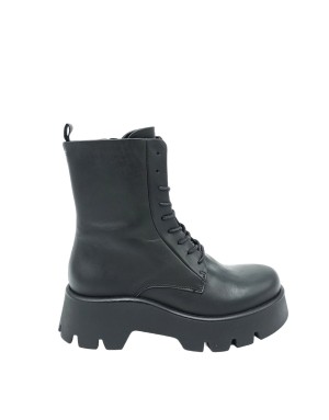 BRUNO PREMI BG0403X ANFIBIO LISCIO, LACCIO E LAMPO LATERALE, TOMAIA IN VITELLO COLORE NERO, FONDO GOMMA CARRO EXTRA LIGHT 6CM