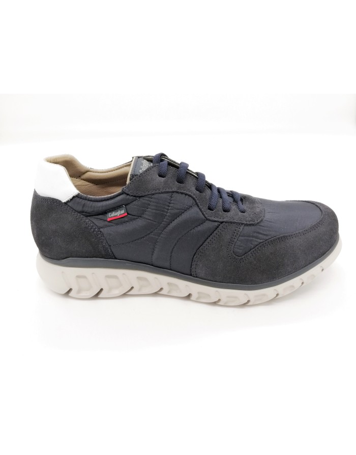 CALLAGHAN 12903 SNEAKER LACCI IN CAMOSCIO E TESSUTO COLORE BLU, FONDO GOMMA SQUALO EXTRA LIGHT
