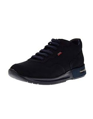 CALLAGHAN 92156 SNEAKER LACCI IN CAMOSCIO SCOTCHGARD COLORE BLU,FONDO ZEPPA 3CM  EXTRA LIGHT