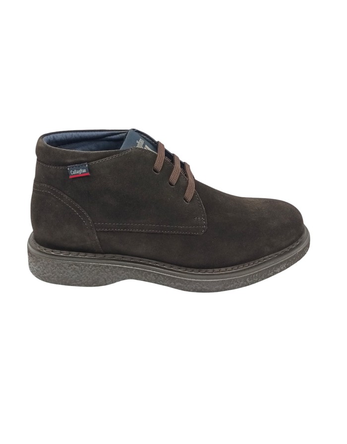 CALLAGHAN POLACCO LACCI LISCIO IN CAMOSCIO SCOTCHGARD COLORE T.MORO, FONDO GOMMA EXTRA LIGHT