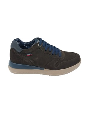 CALLAGHAN SNEAKER LACCI IN CAMOSCIO  COLORE T.MORO, TOPPONCINO IN VITELLO IN TINTA, FONDO GOMMA BICOLOR EXTRA LIGHT