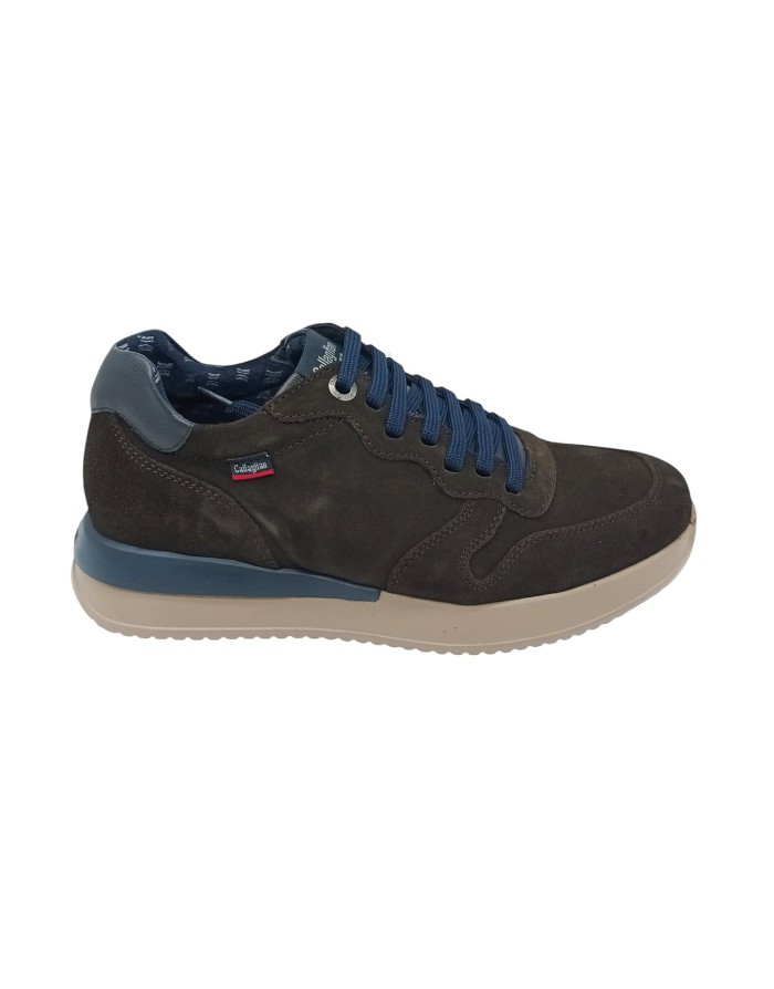 CALLAGHAN SNEAKER LACCI IN CAMOSCIO  COLORE T.MORO, TOPPONCINO IN VITELLO IN TINTA, FONDO GOMMA BICOLOR EXTRA LIGHT