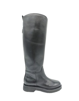 CARMENS 50117 STIVALE IN VITELLO COLORE NERO, GAMBALE INTERO AD IMBUTO, FONDO MICRO 4CM