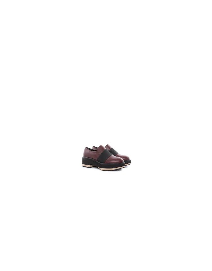 CIMADAMORE 906 SLIPON IN VITELLO COLORE BORDO', ELASTICO NERO SU ACCOLLO,FONDO ZEPPA/TACCO 5CM