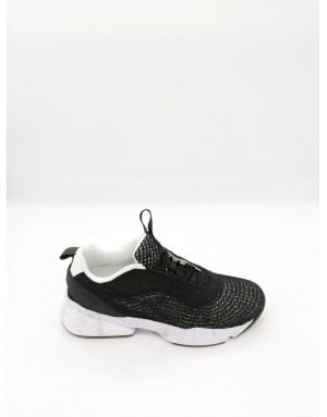 CROMIER 1C23 TECNO craft BLACK SNEAKER LACCI TOMAIA IN TESSUTO TECNICO COLORE NERO, FONDO GOMMA MARMORIZZATO 4CM