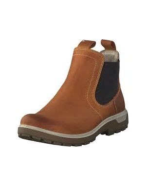 ECCO 837033 BEATLES LISCIO IN NABUK INGRASSATO COLORE CUOIO,FONDO ROCCIA