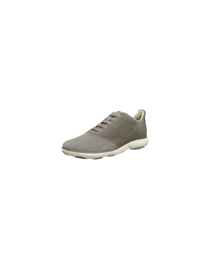 GEOX U52D7B SLIP-ON IN CAMOSCIO E TESSUTO COLORE GRIGIO, FONDO GOMMA