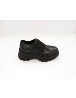 JANET SPORT 44780 AMANDA SLIP-ON IN VITELLO COLORE NERO CON ELASTICO CENTRALE,FONDO GOMMA  5,5 CM