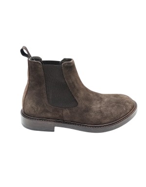 KEBO, BEATLES LISCIO IN CAMOSCIO COLORE T.MORO, ELASTICI LATERALI IN TINTA, FONDO GOMMA