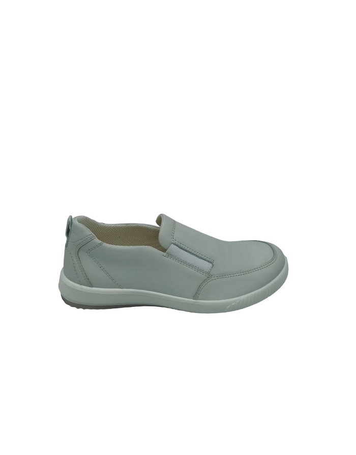 LEGER0 215-1000, MOCASSINO VASCHETTA CON DUE ELASTICI LATERALI,TOMAIA IN NAPPA COLORE OFF WHITE,  FONDO GOMMA EXTRALIGHT