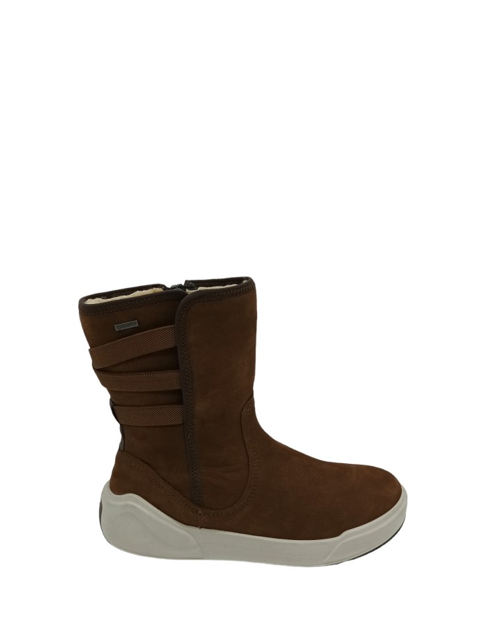 LEGERO 181-3130 STIVALETTO IN GORE-TEX, TOMAIA IN NABUCK BOTTALATO COLORE BRAUN, LAMPO LATERALE ED ELASTICI ESPANDIBILI,FODERA 