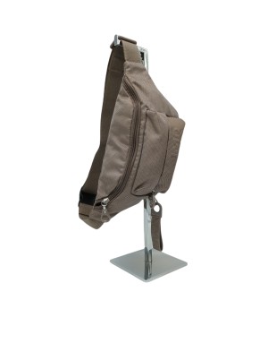 MANDARINA DUCK QMMM1 MD20, MARSUPIO IN TESSUTO MD20 COLORE TAUPE, LAMPO CENTRALE, TASCA FRONTALE E TRACOLLA/CINTA REGOLABILE