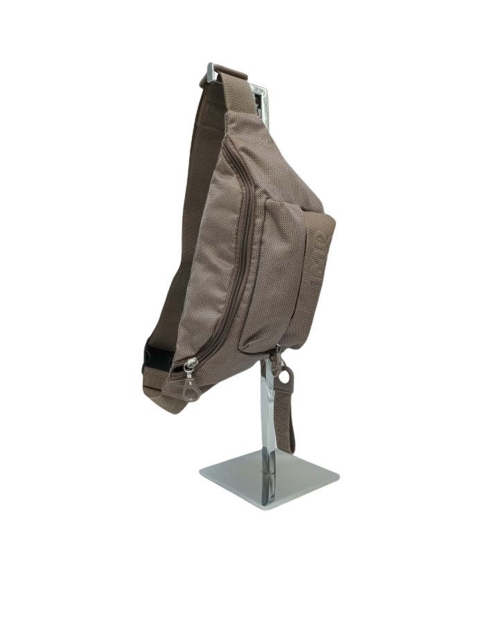 MANDARINA DUCK QMMM1 MD20, MARSUPIO IN TESSUTO MD20 COLORE TAUPE, LAMPO CENTRALE, TASCA FRONTALE E TRACOLLA/CINTA REGOLABILE