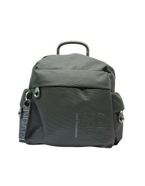 MANDARINA DUCK QMTT1 MD20 BACKPACK, ZAINO MEDIO IN TESSUTO MD20 COLORE BLACK, LAMPO CENTRALE E TRE TASCHE ESTERNE