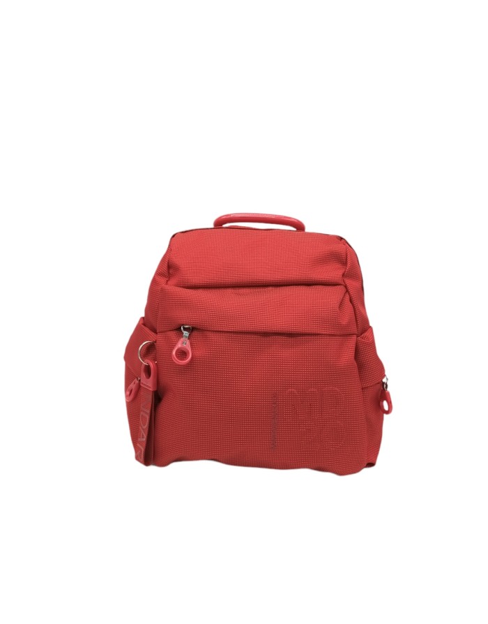 MANDARINA DUCK QMTT1 MD20 BACKPACK, ZAINO MEDIO IN TESSUTO MD20 COLORE SALSA, LAMPO CENTRALE E TRE TASCHE ESTERNE