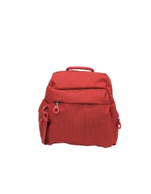 MANDARINA DUCK QMTT1 MD20 BACKPACK, ZAINO MEDIO IN TESSUTO MD20 COLORE SALSA, LAMPO CENTRALE E TRE TASCHE ESTERNE