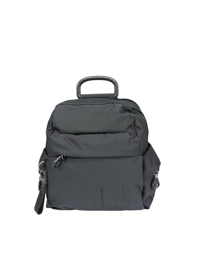 MANDARINA DUCK QMTT1 MD20 BACKPACK, ZAINO MEDIO IN TESSUTO MD20 COLORE STEEL, LAMPO CENTRALE E TRE TASCHE ESTERNE