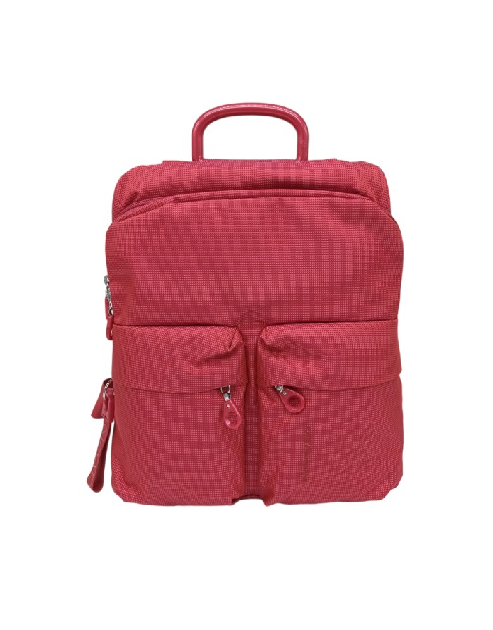 MANDARINA DUCK QMTZ4 MD20 BACKPACK, ZAINO GRANDE IN TESSUTO MD COLORE BITTERSWEET, LAMPO CENTRALE E DUE TASCHE FRONTALI