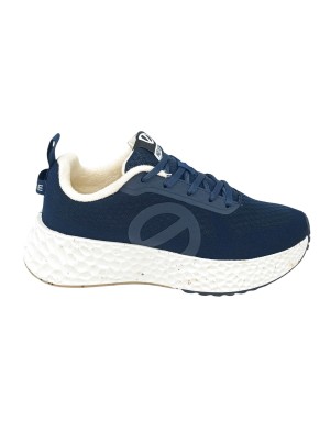 NO NAME SNEAKER LACCI IN TESSUTO ELASTICIZZATO COLORE BLU CON LOGO IN TINTA, FONDO GOMMA EXTRA LIGHT
