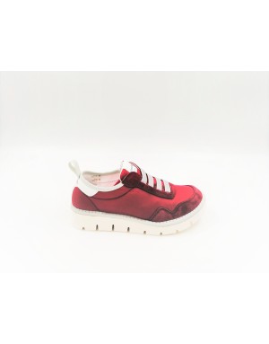 PANCHIC  P05W14006NS4 GERBERA, SNEAKER DONNA, TOMAIA IN CAMOSCIO E NYLON COLOR GERBERA, CON ELASTICI SU ACCOLLO,FONDO MICRO DEN