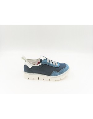 PANCHIC AMERICANO W P05W14006NS1 NIAGARA, SNEAKER DONNA, TOMAIA IN CAMOSCIO E NYLON COLOR JEANS, CON ELASTICI SU ACCOLLO,FONDO 