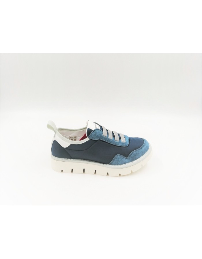 PANCHIC AMERICANO W P05W14006NS1 NIAGARA, SNEAKER DONNA, TOMAIA IN CAMOSCIO E NYLON COLOR JEANS, CON ELASTICI SU ACCOLLO,FONDO 