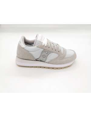 SAUCONY JAZZ'O S1044-607 SNEAKER LACCI IN CAMOSCIO E TESSUTO NYLON COLORE GREY/SILVER, FONDO MICRO