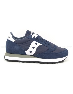 SAUCONY JAZZ'O S2044-316 NAVY/WHITE  SNEAKER LACCI TOMAIA CAMOSCIO E TESSUTO COLORE  BLU/BIANCO FONDO MICRO3CM