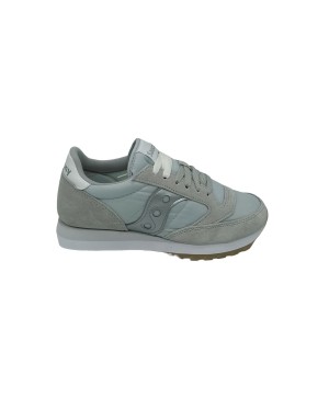 SAUCONY S1044-607 JAZZ'O, SNEAKER LACCI IN CAMOSCIO E TESSUTO COLORE GRIGIO/ARGENTO, FONDO MICRO BICOLOR