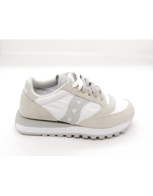 SAUCONY S2044-396WHITE/GRY JAZZ'O SNEAKER LACCI TOMAIA CAMOSCIO E TESSUTO COLORE BIANCO/GRIGIO FONDO MICRO 3CM