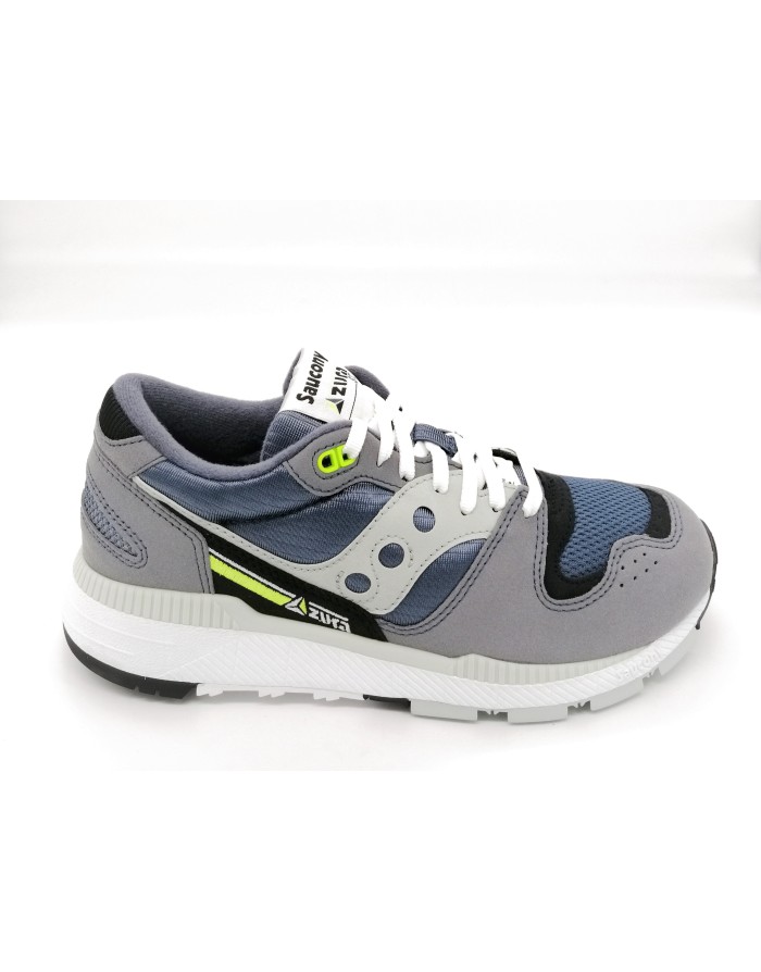 SAUCONY S70437-6 AZURA SLA/GRY SNEAKER LACCI TOMAIA CAMOSCIO E TESSUTO GRIGIO FONDO GOMMA EXTRA LIGHT