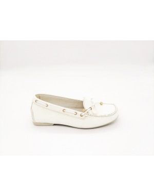 STONEFLY 106124 CAPRI II 5 P. OSTRICH  MOCASSINO    STAMPATO STRUZZO COLORE BIANCO , FONDO GOMMA 2 CM