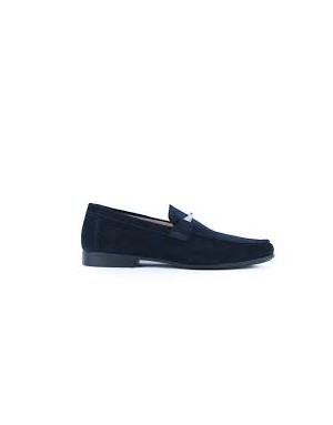 STONEFLY 106722 MOCASSINO CON MORSETTO, TOMAIA IN CAMOSCIO COLORE BLU, FONDO GOMMA