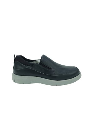STONEFLY 217282 MOCASSINO CON ELASTICI, TOMAIA IN NAPPA COLORE BLU, FONDO GOMMA EXTRA LIGHT GRIGIO