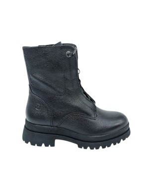 TAMARIS ANFIBIO LISCIO CON ELASTICI E LAMPO LATERALE, TOMAIA IN VITELLO BOTTALATO COLORE NERO, FONDO GOMMA CARRO 5CM