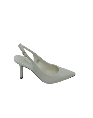 TOSCA BLU 36S290 ELISA, CHANEL LISCIO IN VITELLO COLORE LATTE, TACCO FASCIATO 8CM, FONDO CUOIO