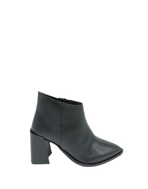 TOSCA BLU 58S572, TRONCHETTO/TEXANO IN VITELLO COLORE NERO, LAMPO LATERALE, TACCO FASCIATO 8CM, FONDO GOMMA